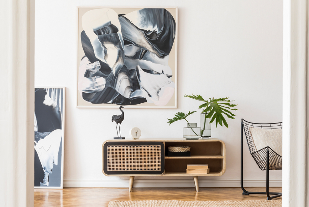 interior velvet armchair on empty white