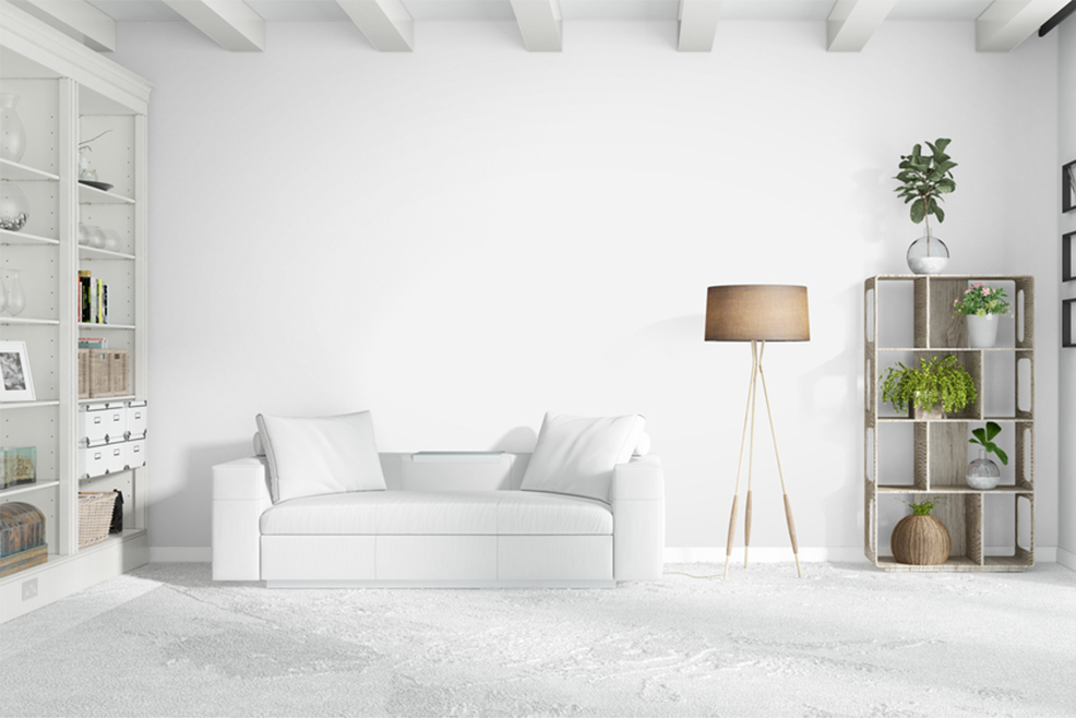 interior minimalistic kitchen white wooden walls